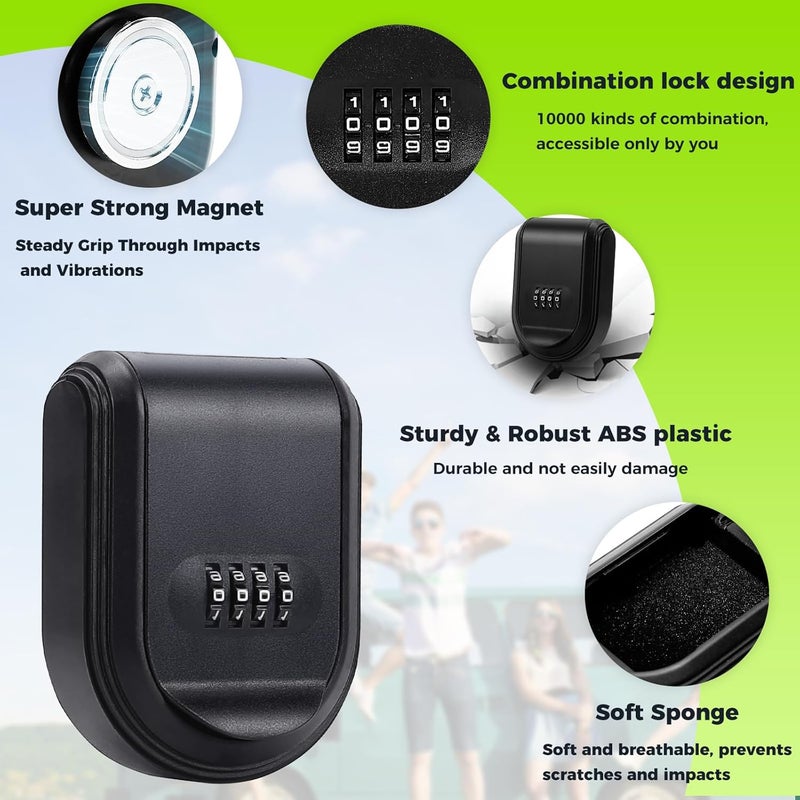 Thlevel Magnetic Key Holder Box Hide A Key Under Car with Combination Lock with Strong Magnet for Storage Key Indoors, Outdoors Outside - Image 5